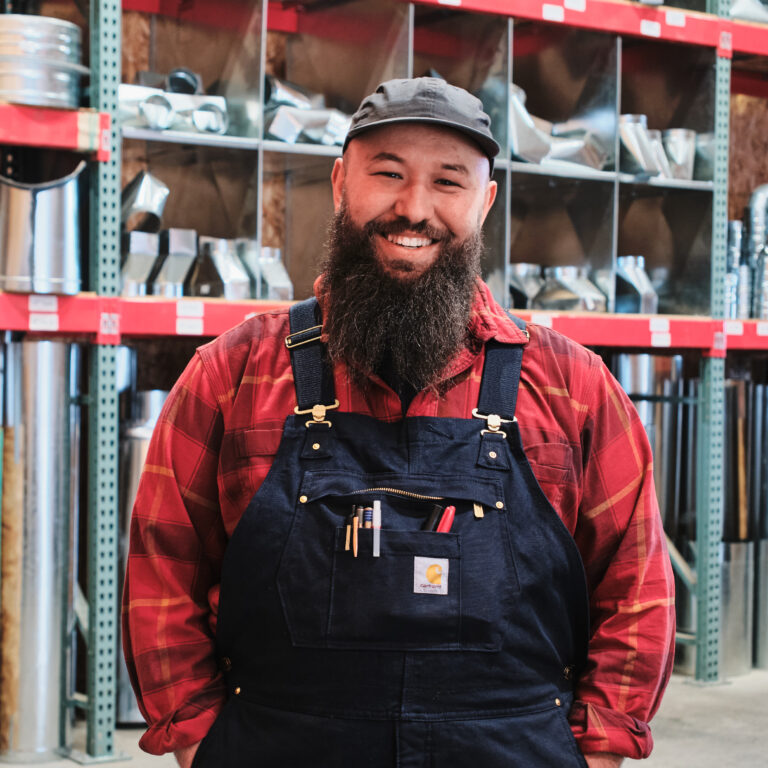 Hans Moeller, shop foreman at Santiam Heating & Sheet Metal