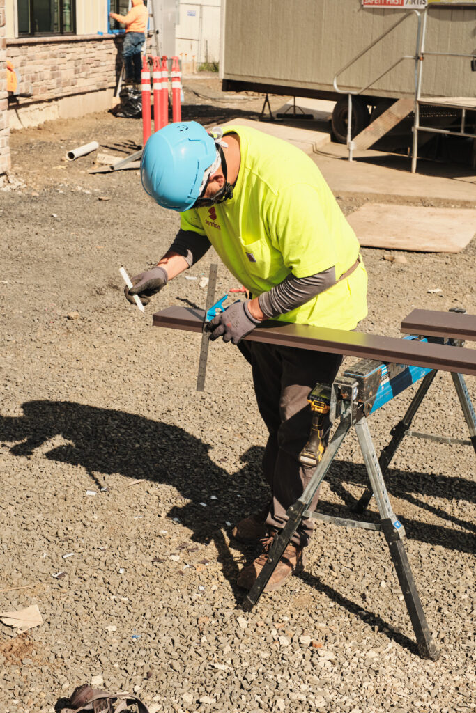 Cutting sheet metal components on jobsite