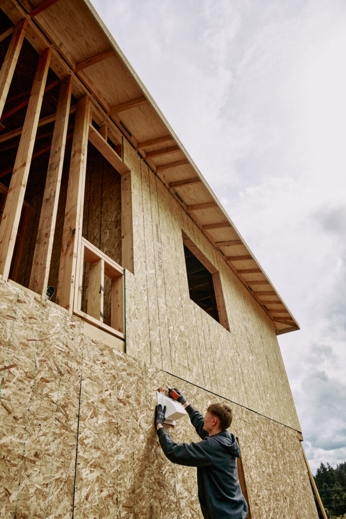 Installing vent outside home